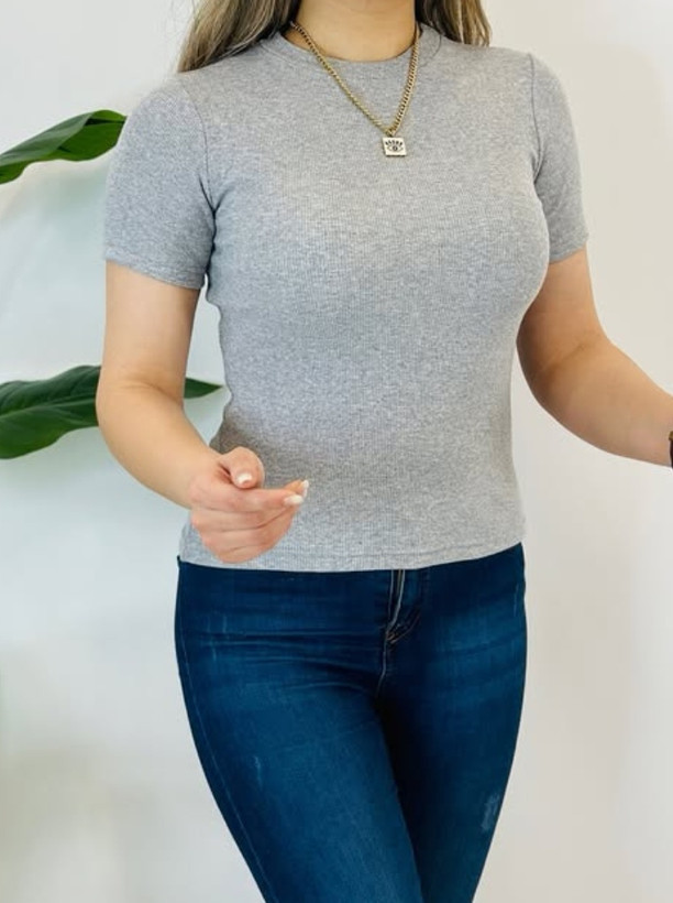 تیشرت کبریتی نخ پنبه زنانه باریش گلدن ترک