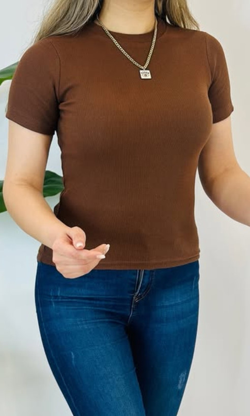 تیشرت کبریتی نخ پنبه زنانه باریش گلدن ترک