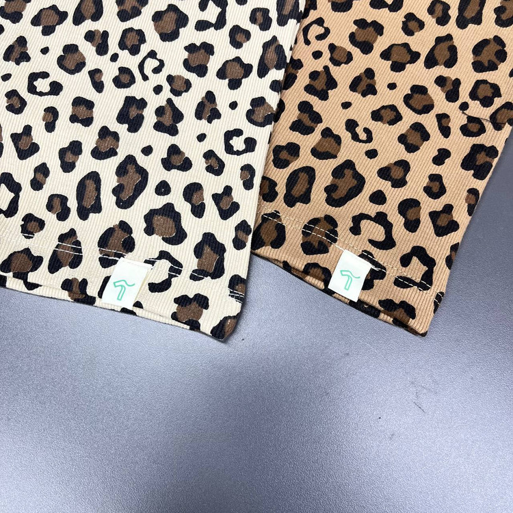 تاپ پلنگی یقه گرد کبریتی نخ پنبه جنس عالی قد 58 فری سایز از 36 الی46